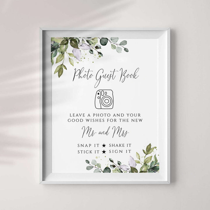 CHLOE Photo Guest Book Sign, Printable Party Sign Decorations, Instant Download, 8x10 Jpeg and Pdf, You Print